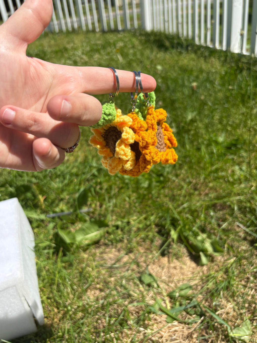 Sunflower keychain